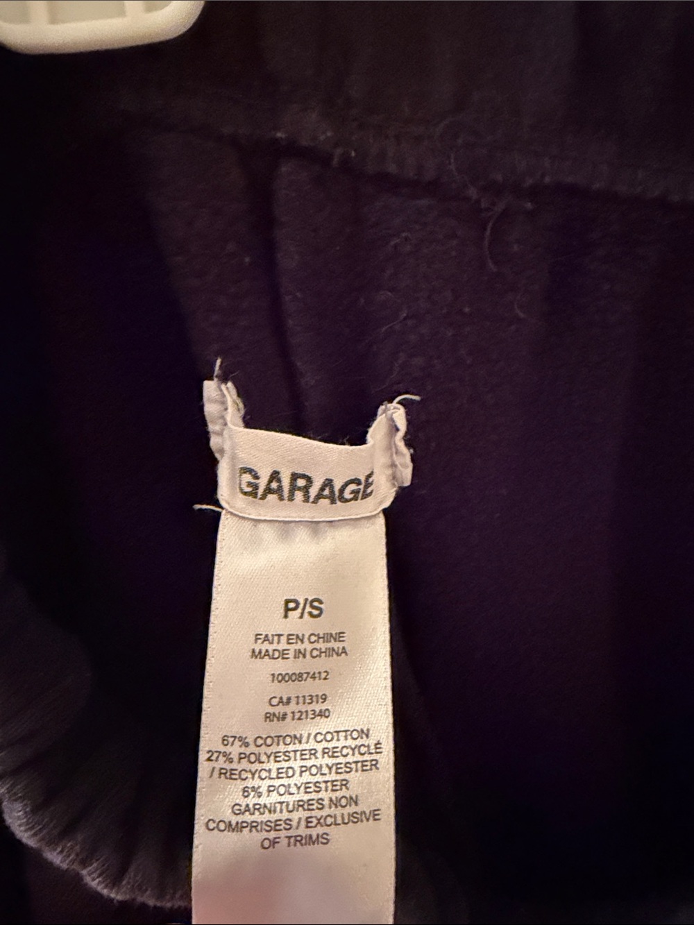 Garage Black Womens Drawstring Wide-Leg Sweatpants size small - Picture 6 of 6